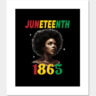 Junenth Black Afro American Back Posters and Art